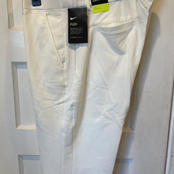 Nike Flex Vapor Slim Trousers, White, 36/30 - Picture 1 of 6